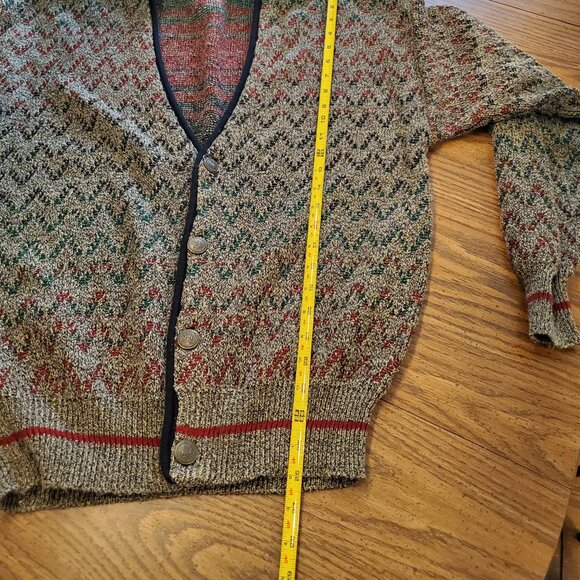 Vintage JT Beckett Wool Blend Knit Cardigan Sweater- Men's Size Large - Picture 7 of 7